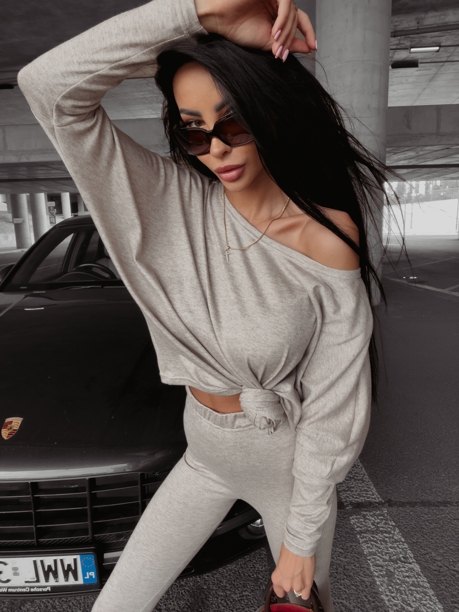 Komplet damski dzianinowy Della Ola Voga beżowy