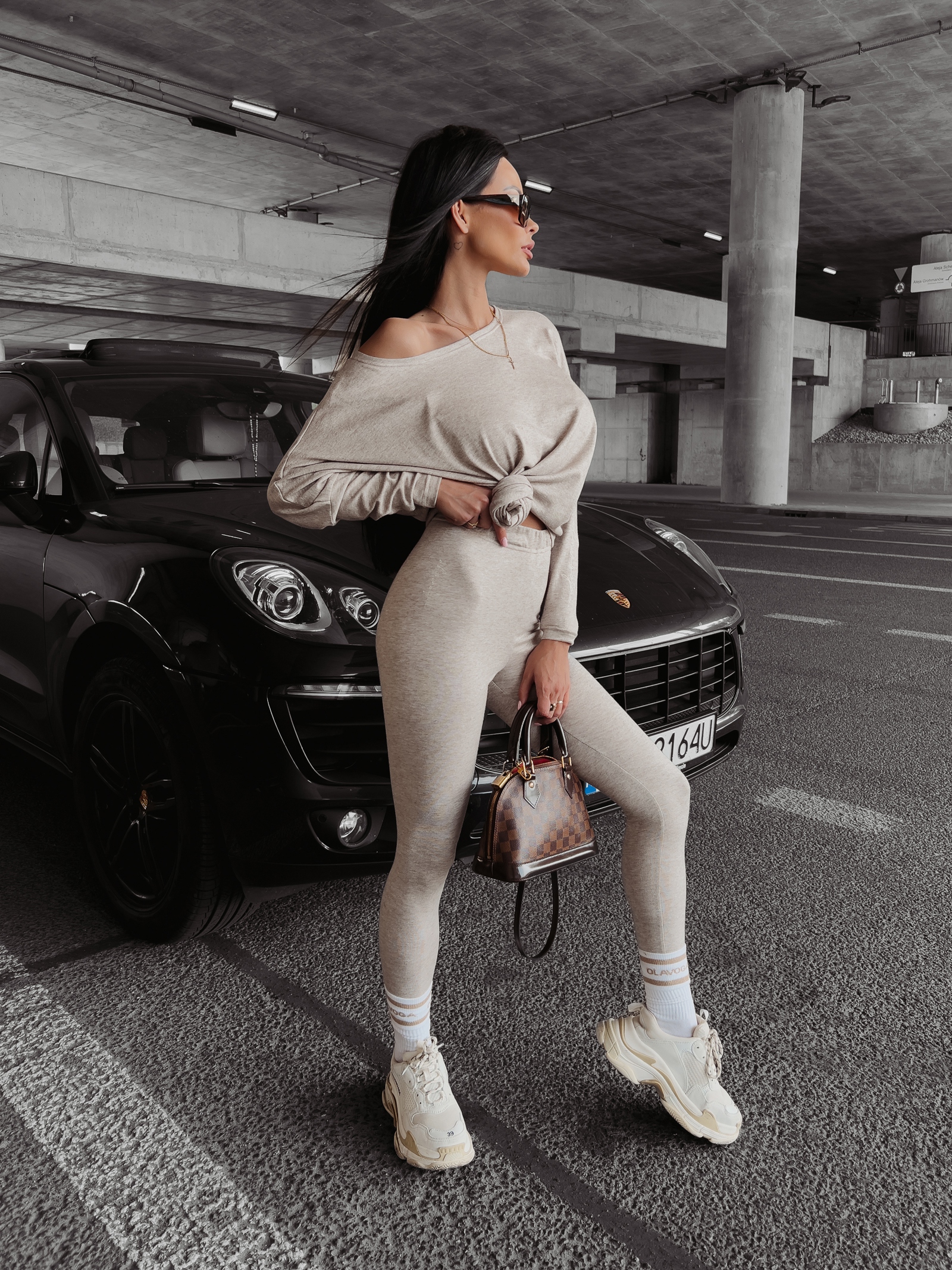 Komplet damski dzianinowy Della Ola Voga beżowy