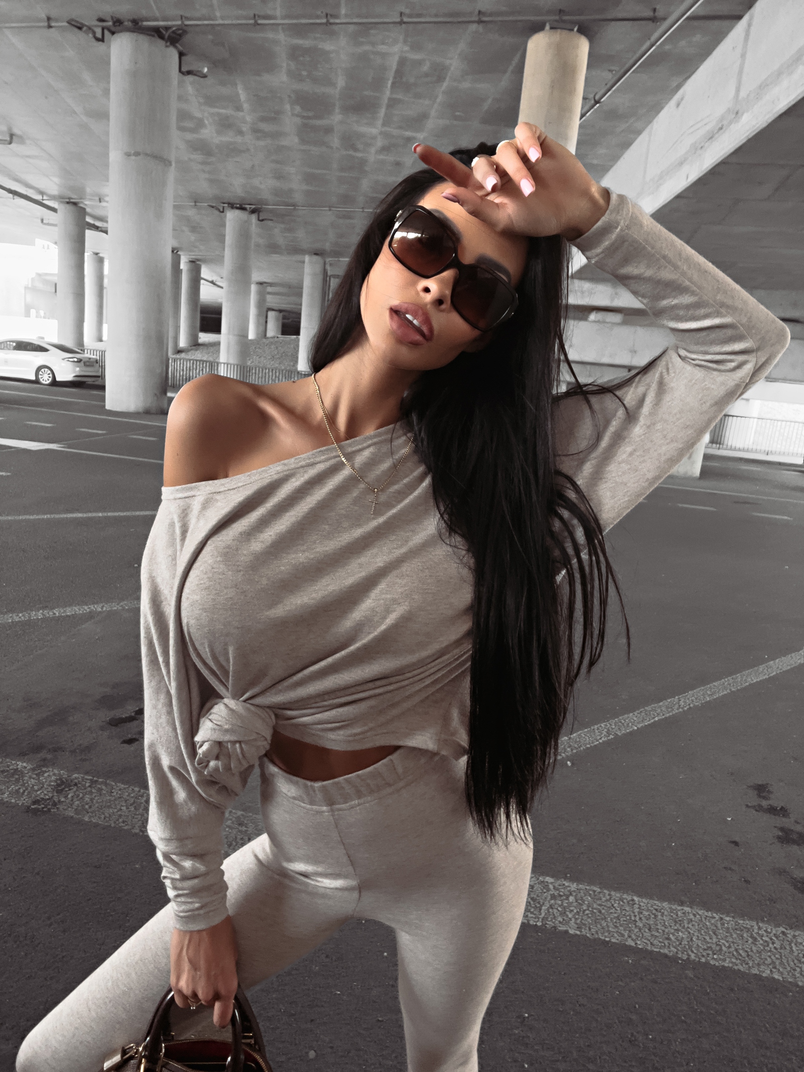 Komplet damski dzianinowy Della Ola Voga beżowy