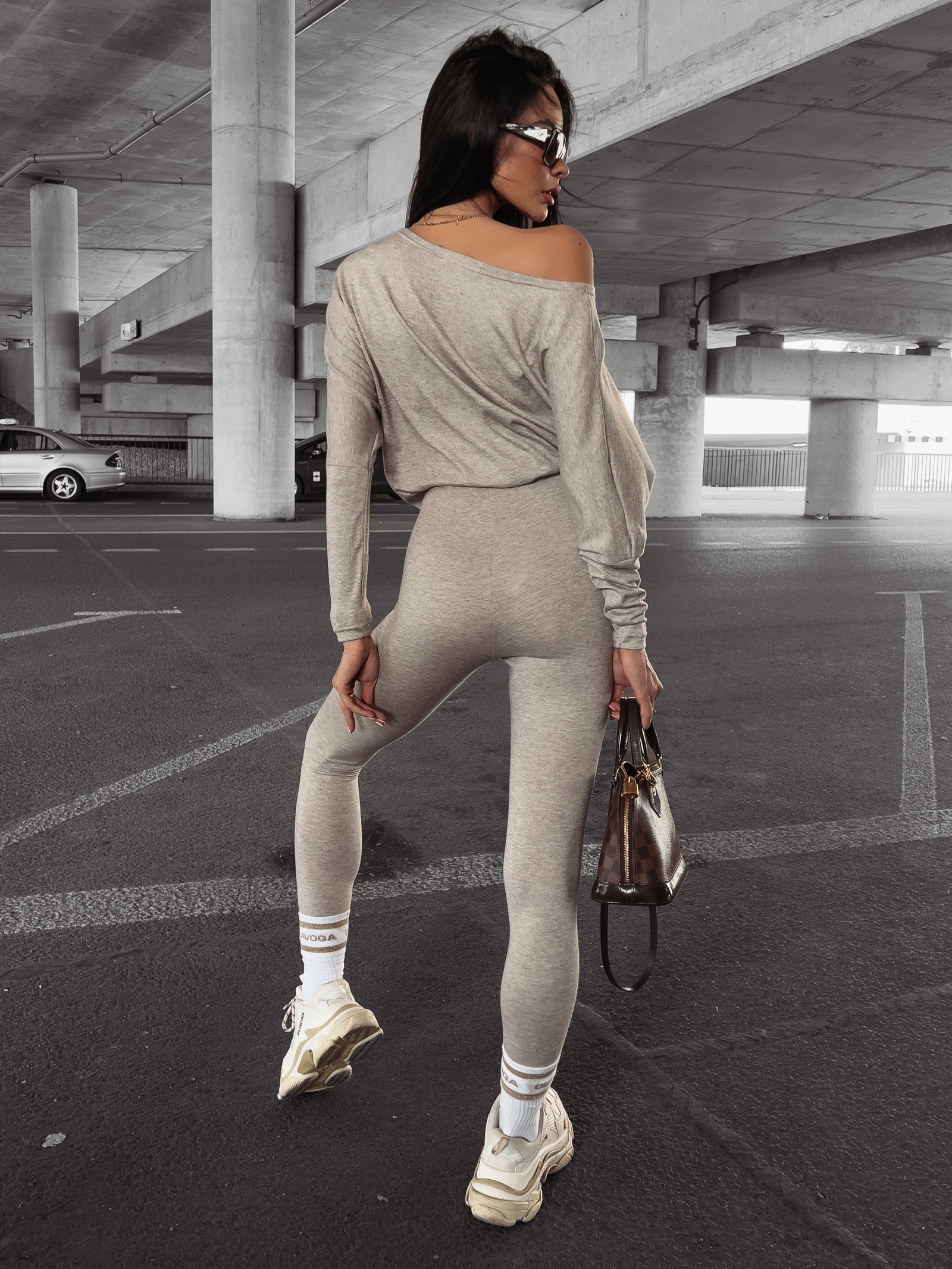 Komplet damski dzianinowy Della Ola Voga beżowy