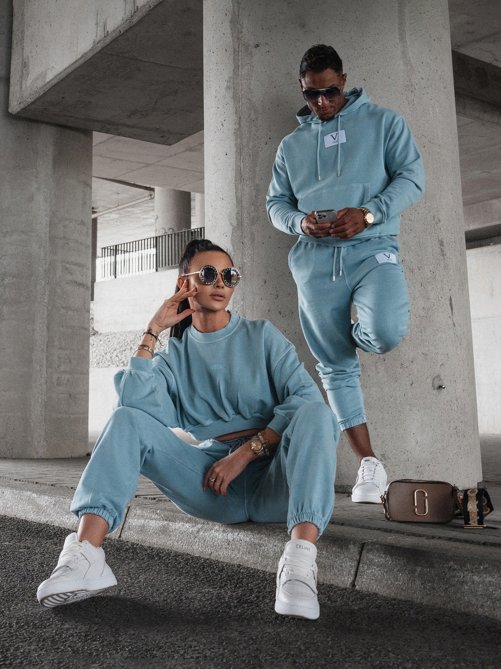 Komplet męski dresowy Jordan Ola Voga błękitny