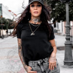 T-shirt basic bawełniany Modern czarny