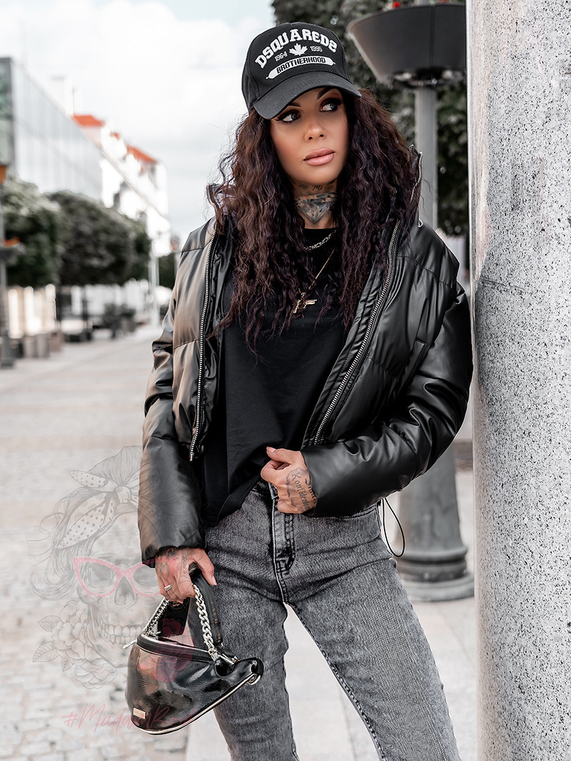 T-shirt basic bawełniany Modern czarny T-shirt basic bawełniany Modern czarny