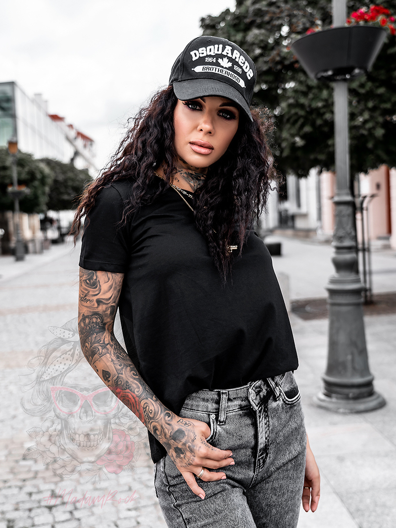 T-shirt basic bawełniany Modern czarny