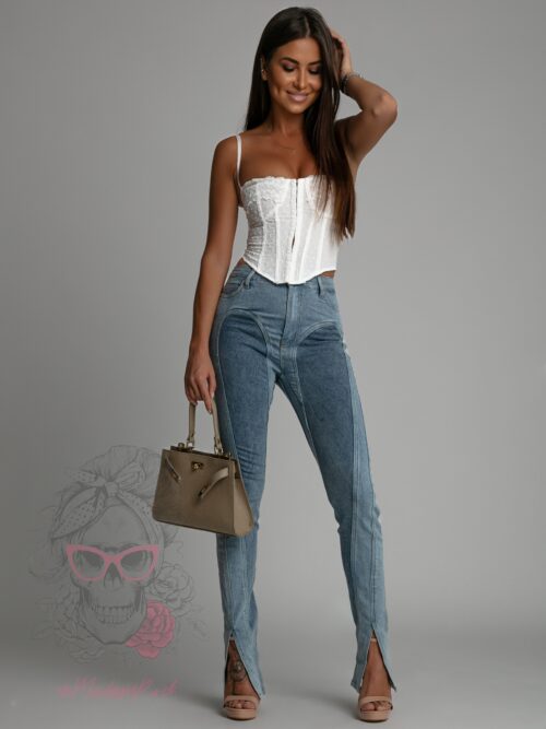 Spodnie jeansowe Valof niebieskie