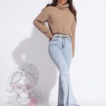 Spodnie jeansowe z rozporkami Ruptura niebieskie