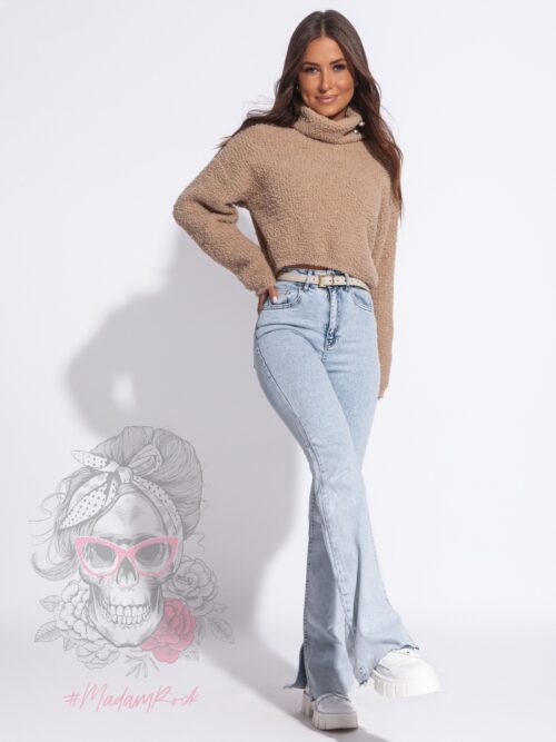 Spodnie jeansowe z rozporkami Ruptura niebieskie