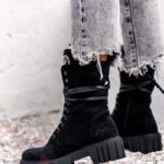 Workery zamszowe Rock Happo czarne