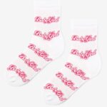Skarpetki damskie z nadrukiem Baby Girl białe