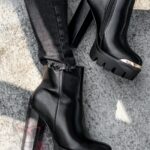 Botki na słupku Rock Little Black czarne