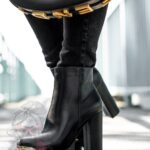 Botki na słupku Rock Little Black czarne