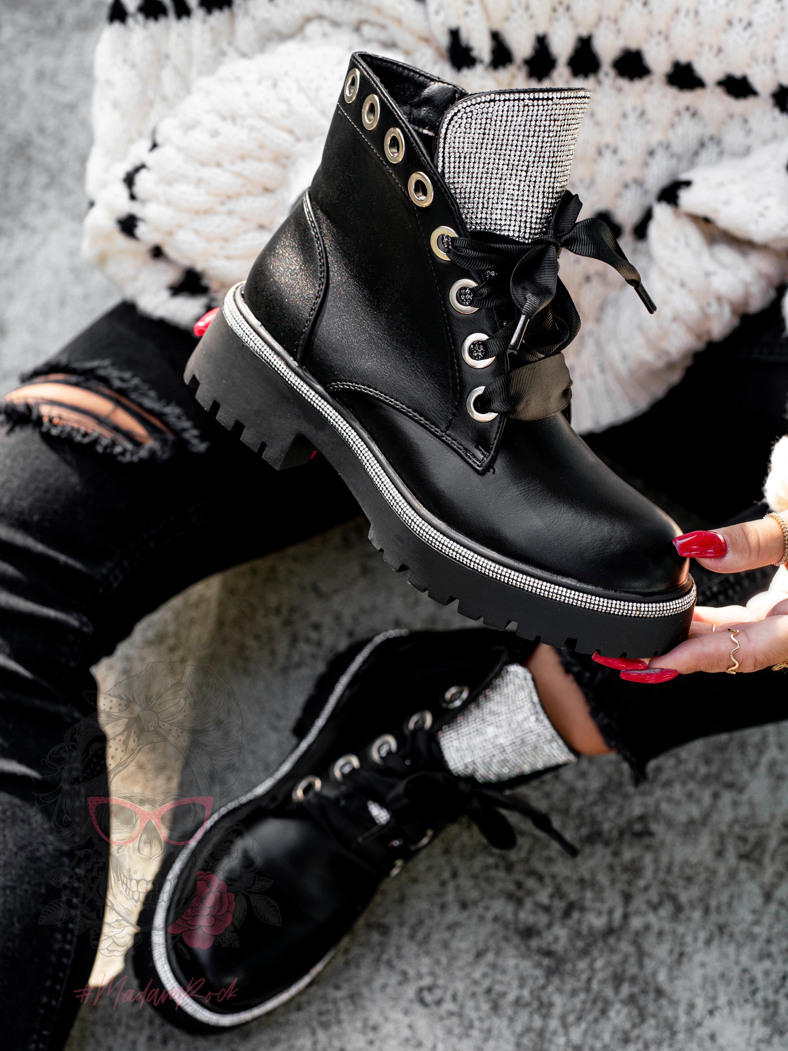 Botki workery Rock Soshen czarne