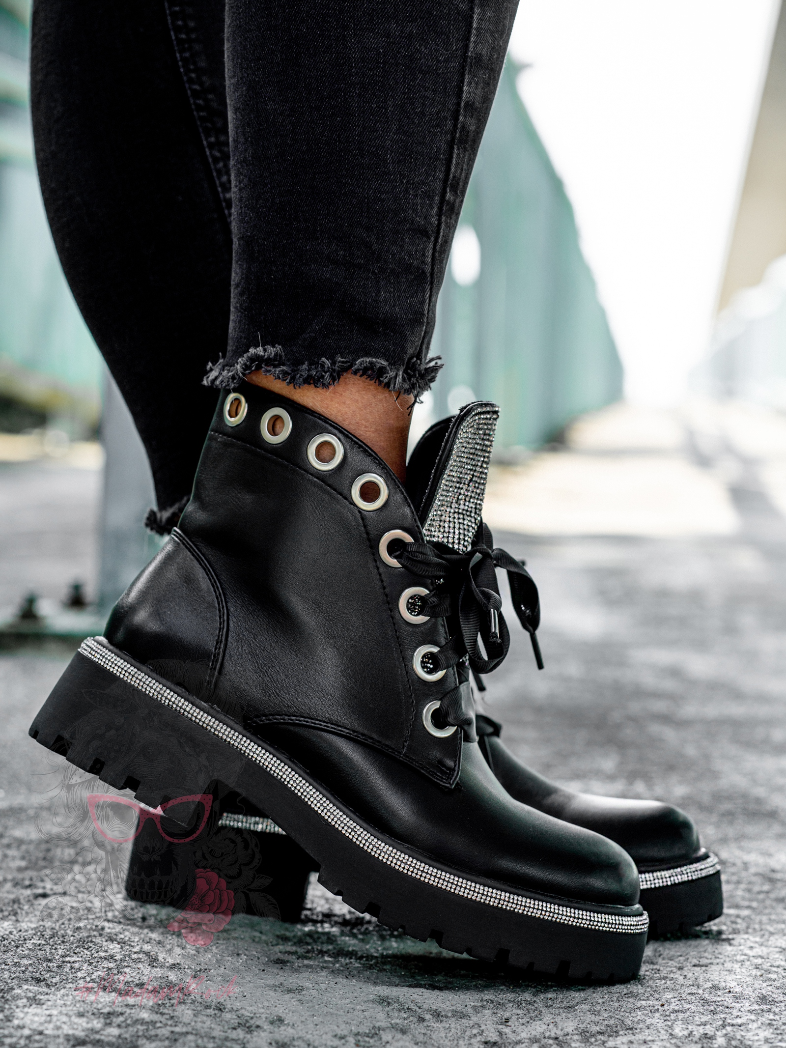 Botki workery Rock Soshen czarne