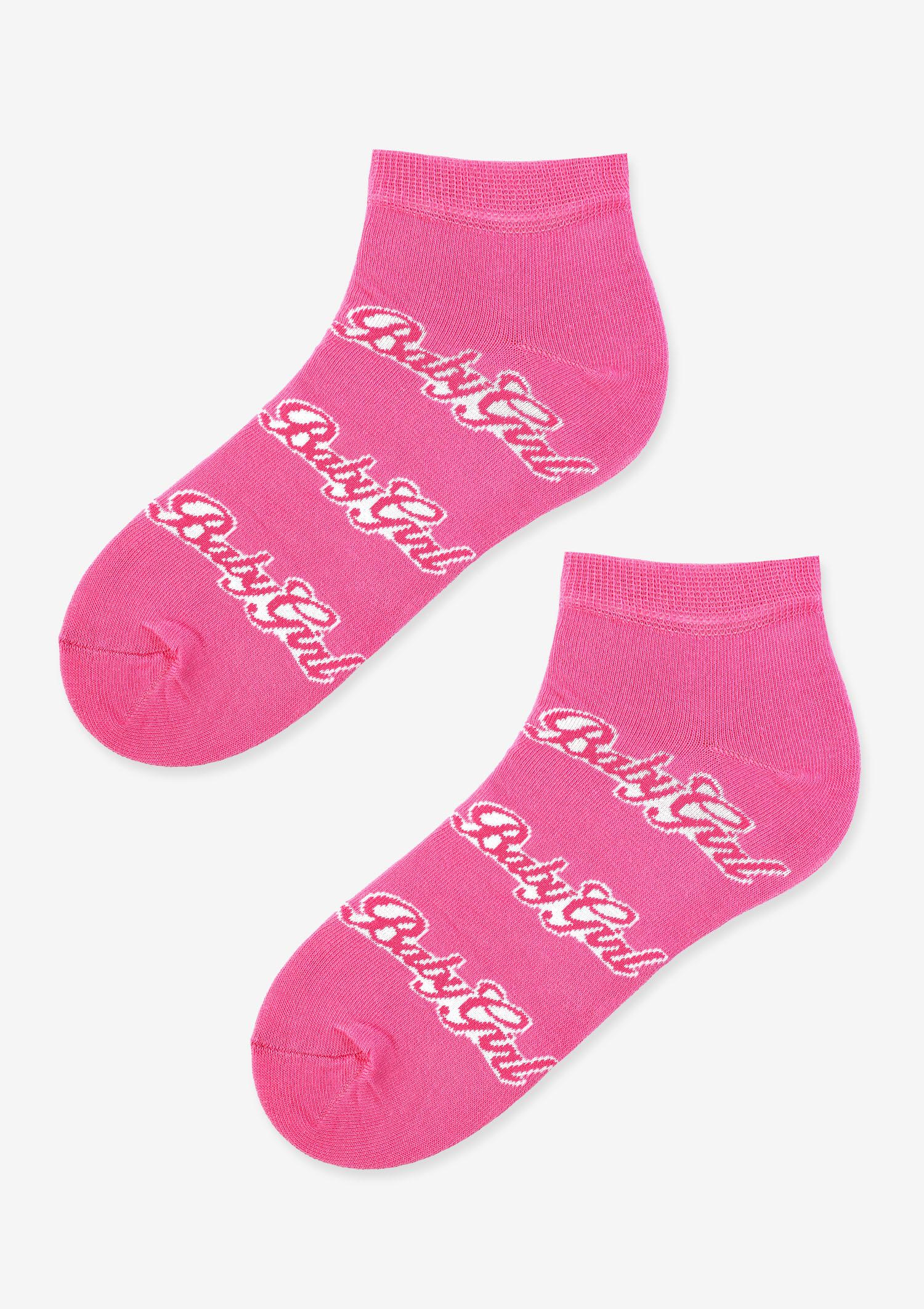 Stopki bawełniane damskie Baby Girl różowe