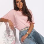 T-shirt klasyczny Hoss pudrowy