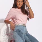 T-shirt klasyczny Hoss pudrowy