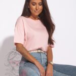 T-shirt klasyczny Hoss pudrowy