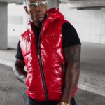 Bezrękawnik męski pikowany Lynx Ola Voga czerwony