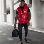 Bezrękawnik męski pikowany Lynx Ola Voga czerwony