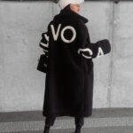 Płaszcz oversize pluszowy Harper Ola Voga czarny