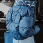 Kurtka puchowa bomber jacket Alaya Ola Voga granatowa