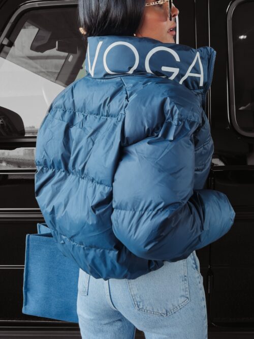 Kurtka puchowa bomber jacket Alaya Ola Voga granatowa