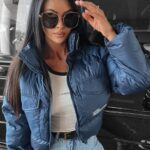 Kurtka puchowa bomber jacket Alaya Ola Voga granatowa