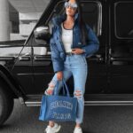 Kurtka puchowa bomber jacket Alaya Ola Voga granatowa