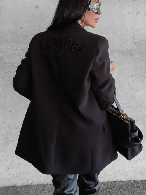 Marynarka klasyczna z logo 3D Isabel Ola Voga czarna