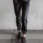 Spodnie damskie z ekoskóry Rimi Ola Voga czarne