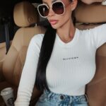 Bluzka prążkowana Idly Ola Voga ecru