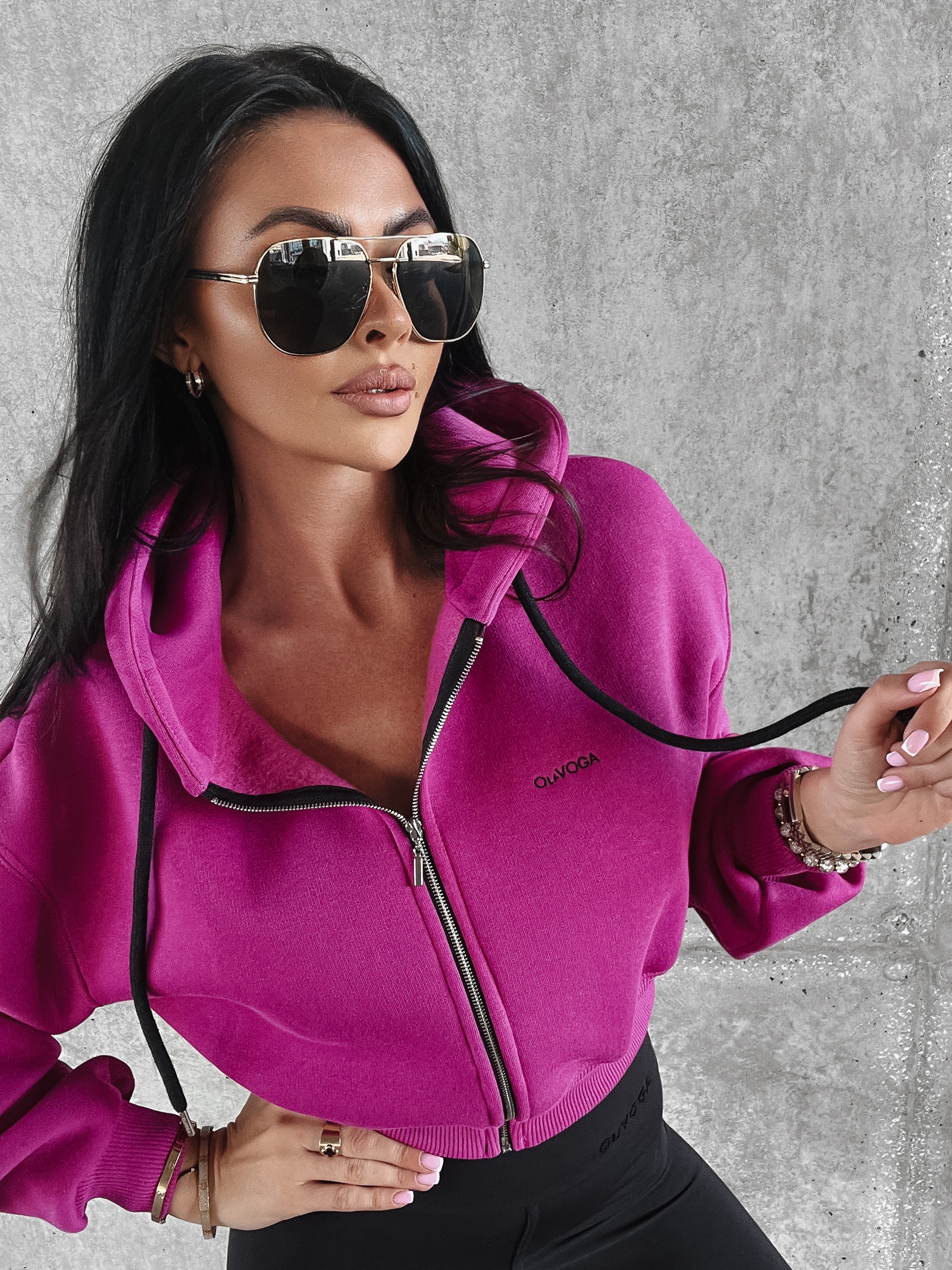 Bluza damska rozpinana Desia Ola Voga amarantowa