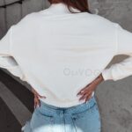 Bluza klasyczna z półgolfem Kailee Ola Voga ecru/beżowa