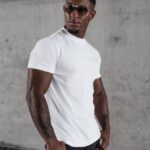 T-shirt męski ze złotym nadrukiem Blush Ola Voga ecru