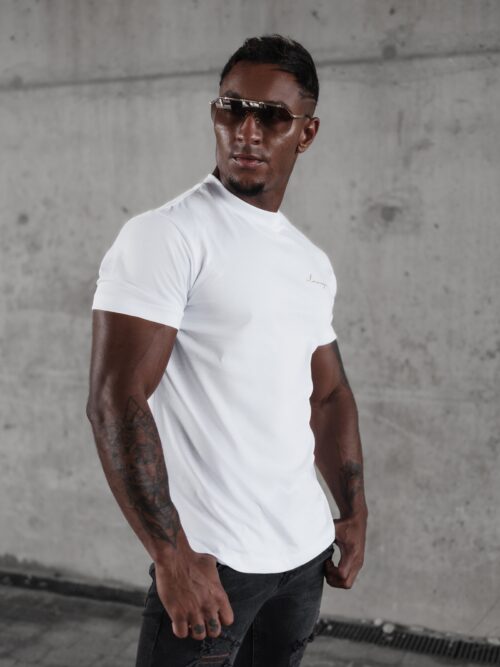 T-shirt męski ze złotym nadrukiem Blush Ola Voga ecru