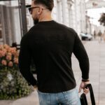 Bluzka longsleeve klasyczna męska Honor Ola Voga czarna