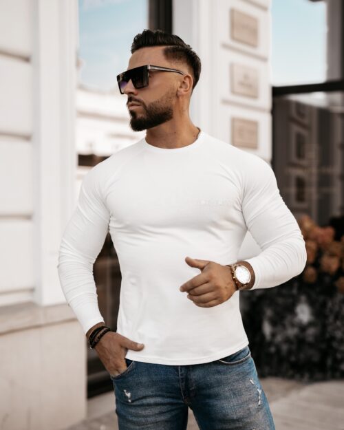 Bluzka longsleeve klasyczna męska Honor Ola Voga ecru