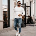 Bluzka longsleeve klasyczna męska Honor Ola Voga ecru