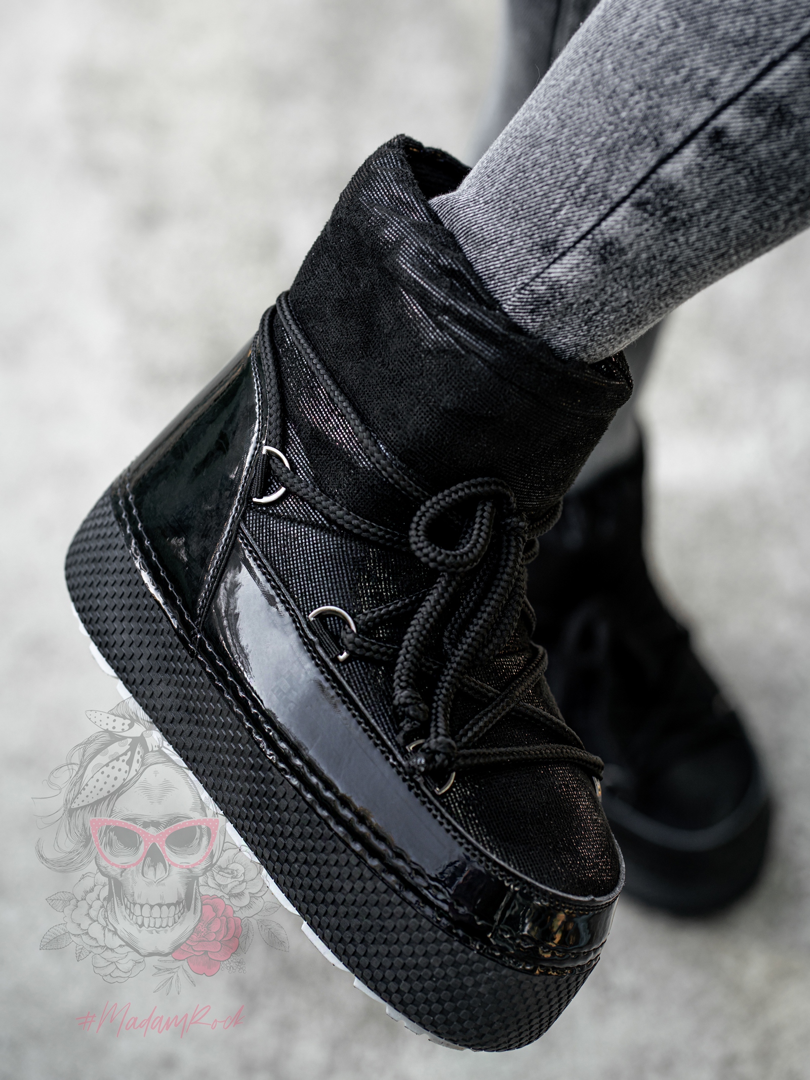 Śniegowce metaliczne Rock Fenome czarne