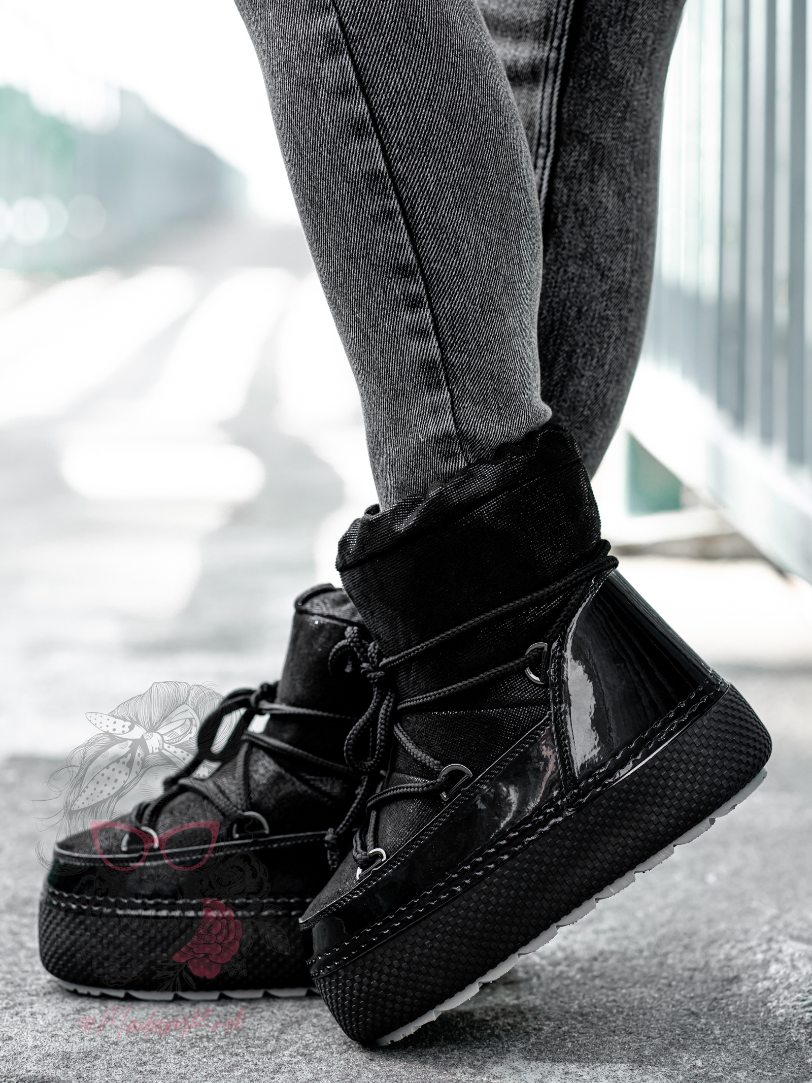 Śniegowce metaliczne Rock Fenome czarne