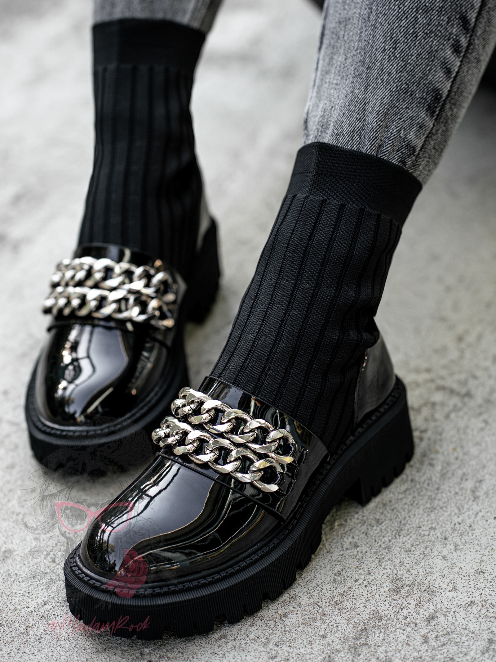 Workery skarpety Rock Loks czarne