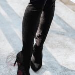 Kozaki elastyczne za kolano Madam Fots zamszowe czarne