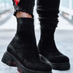 Botki skarpety moher Madam Osoto czarne