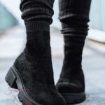 Botki skarpety moher Madam Osoto czarne