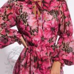 Sukienka szyfonowa NB Magnoli short różowa