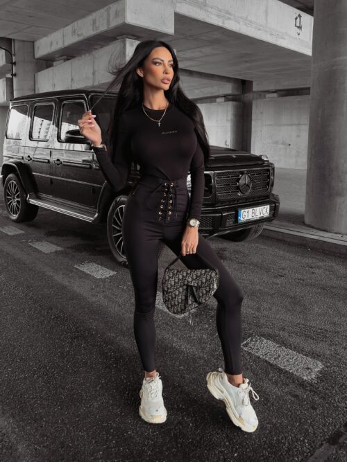 PREORDER Legginsy dopasowane ze sznurowaniem Gianna II Ola Voga czarne