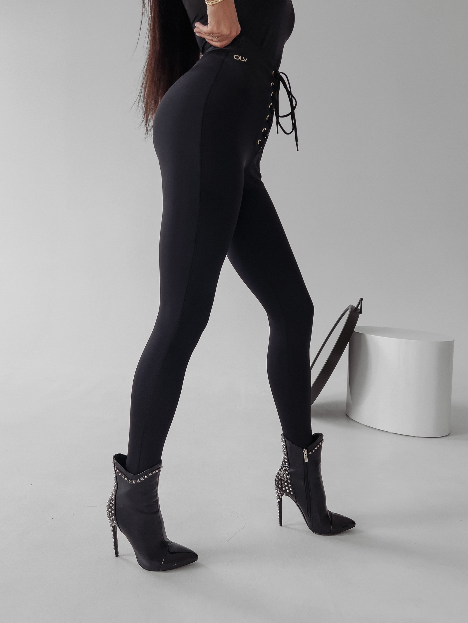 PREORDER Legginsy z wiązaniem Gianna Ola Voga czarne