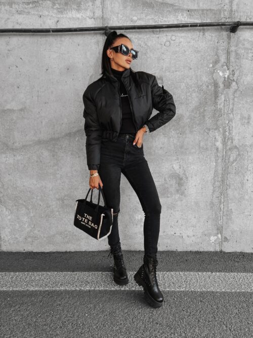 Kurtka przejściowa puchowa Lora Ola Voga czarna