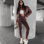 Kurtka przejściowa puchowa Lora Ola Voga brązowa