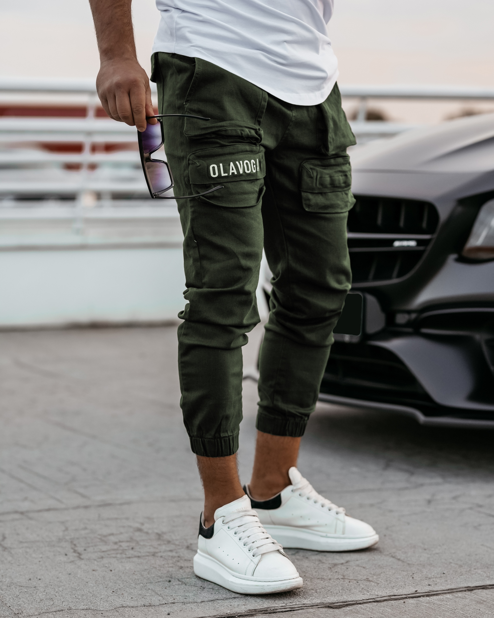 Spodnie męskie z kieszeniami Cobie Ola Voga khaki Spodnie męskie z kieszeniami Cobie Ola Voga khaki